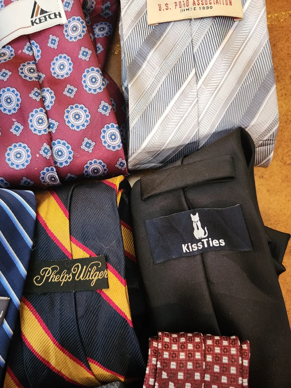 50 Pc Men’s Necktie Lot Vintage & Modern Silk Wool Cotton Polyester Mixed Brands